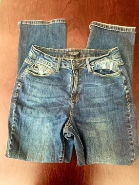 Judy Blue Straight Leg Jeans in Medium Blue Wash